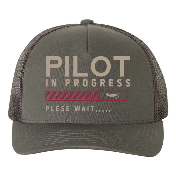 Funny Pilot In Progress Please Wait Future Pilot Yupoong Adult 5-Panel Trucker Hat