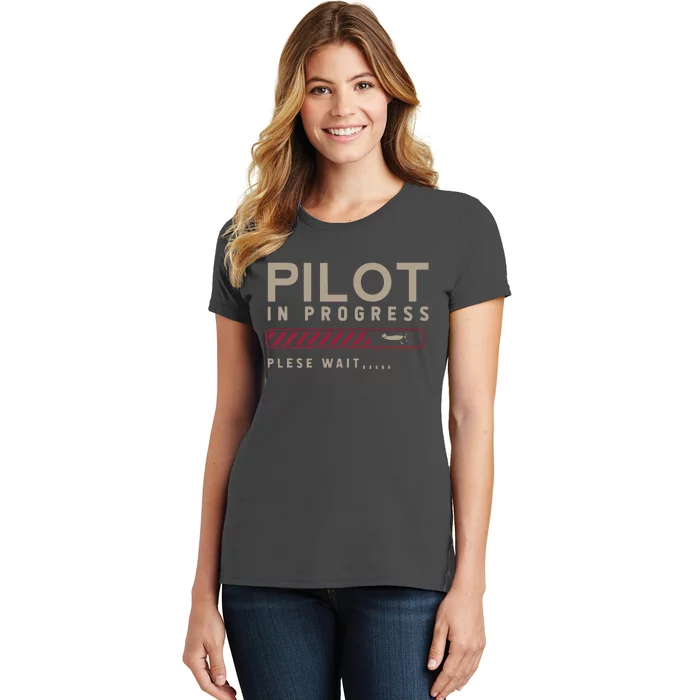 Funny Pilot In Progress Please Wait Future Pilot Women's T-Shirt