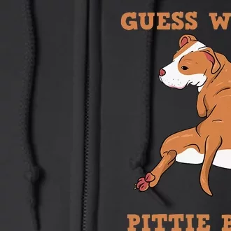 Funny Pitbull I Guess What Pittie Butt I Dog Lover Pitbull Full Zip Hoodie