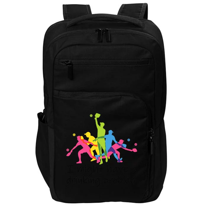 Funny Pickleball I Might Have A Dinking Problem Father's Day Premium Impact Tech Backpack