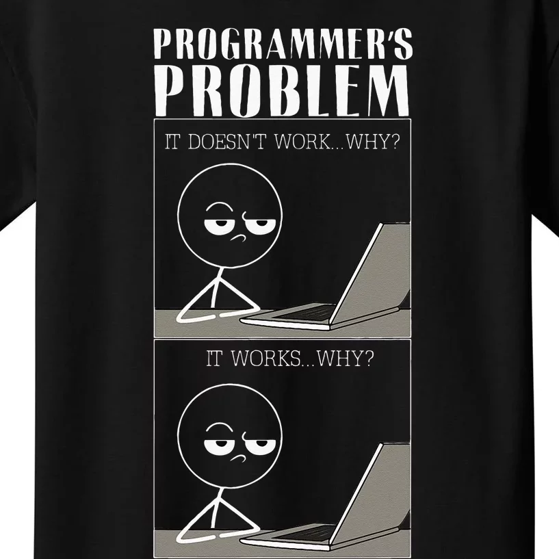 Funny Programmer Joke Coder Text Programming Coding Kids T-Shirt