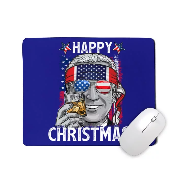 Funny Patriotic Joe Biden Happy Christmas 4th Of July Usa Gift Mousepad