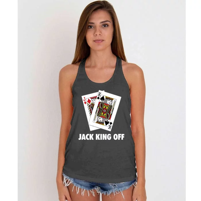 Funny Poker Jack King Off Suit Women's Knotted Racerback Tank