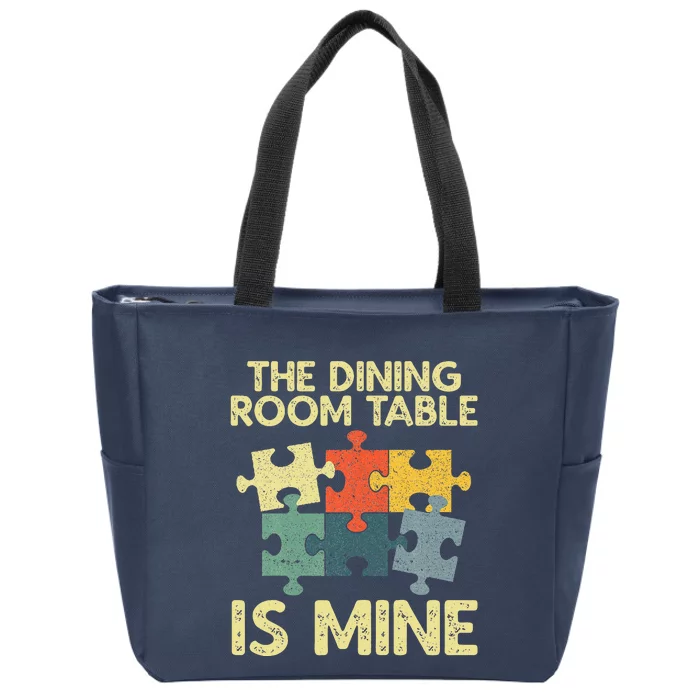 Funny Puzzle Jigsaw Puzzle Lover Zip Tote Bag