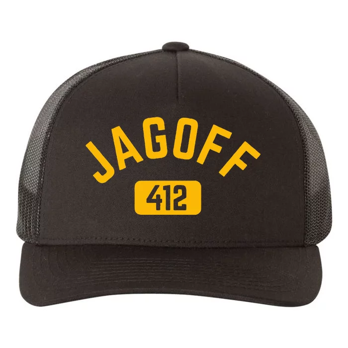 Funny Pittsburgh Jagoff 412 Steel City Pennsylvania Home Yupoong Adult 5-Panel Trucker Hat