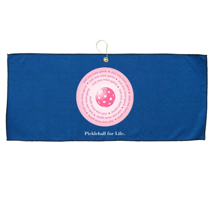 Fun Pickleball, Just One More Game Pink, Pickleball For Life Large Microfiber Waffle Golf Towel