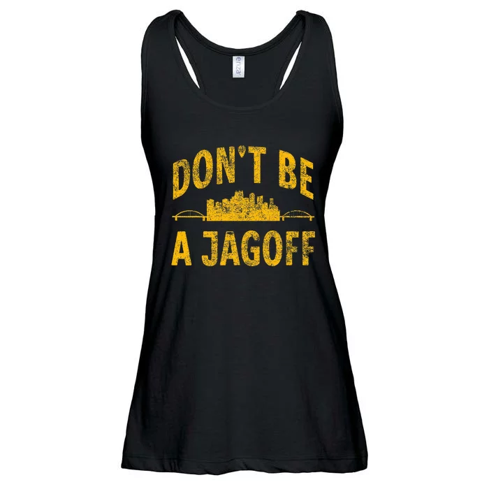 Funny Pittsburgh Jagoff Steel City Skyline 412 Home Vintage Ladies Essential Flowy Tank