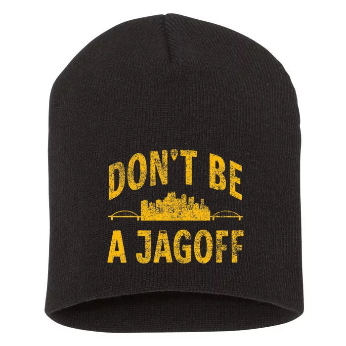 Funny Pittsburgh Jagoff Steel City Skyline 412 Home Vintage Short Acrylic Beanie