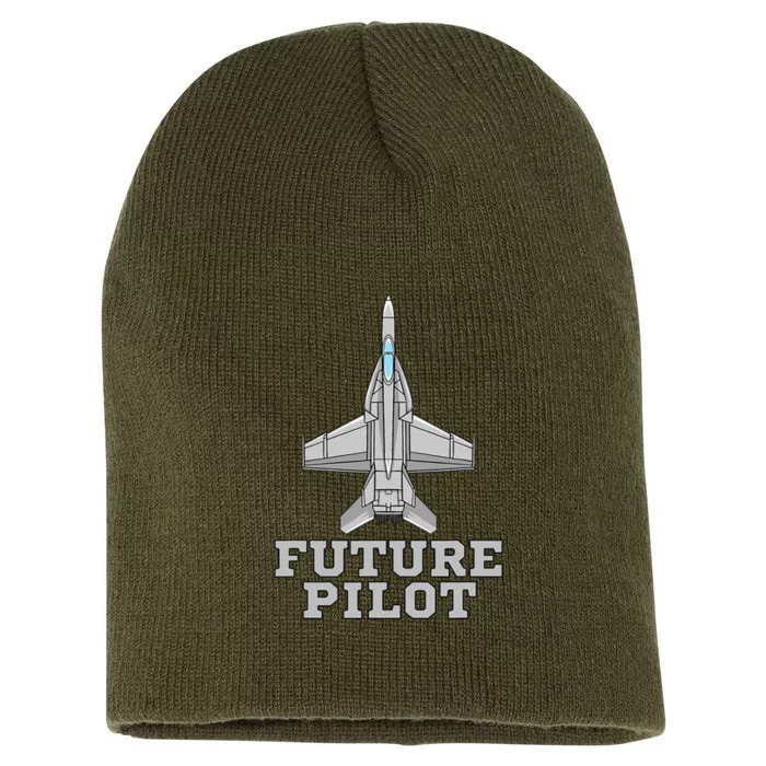 Future Pilot Jet Aviation Fighter Plane Airplane Pilot Short Acrylic Beanie