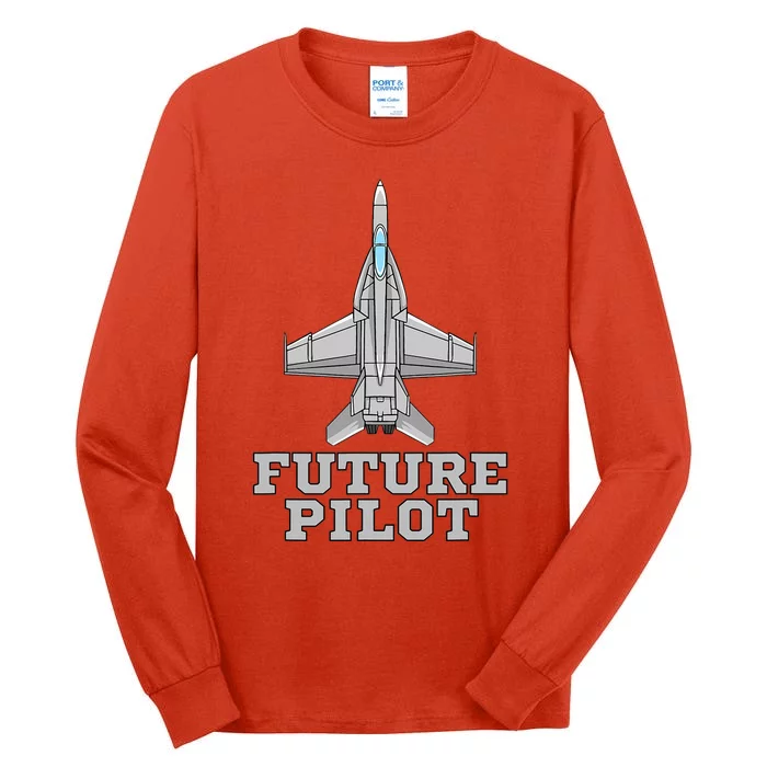 Future Pilot Jet Aviation Fighter Plane Airplane Pilot Tall Long Sleeve T-Shirt