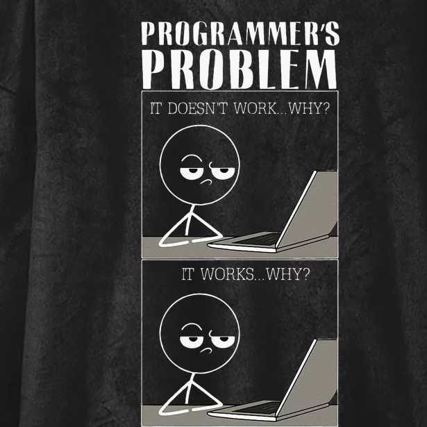 Funny Programmer Joke Coder Text Programming Coding Hooded Wearable Blanket