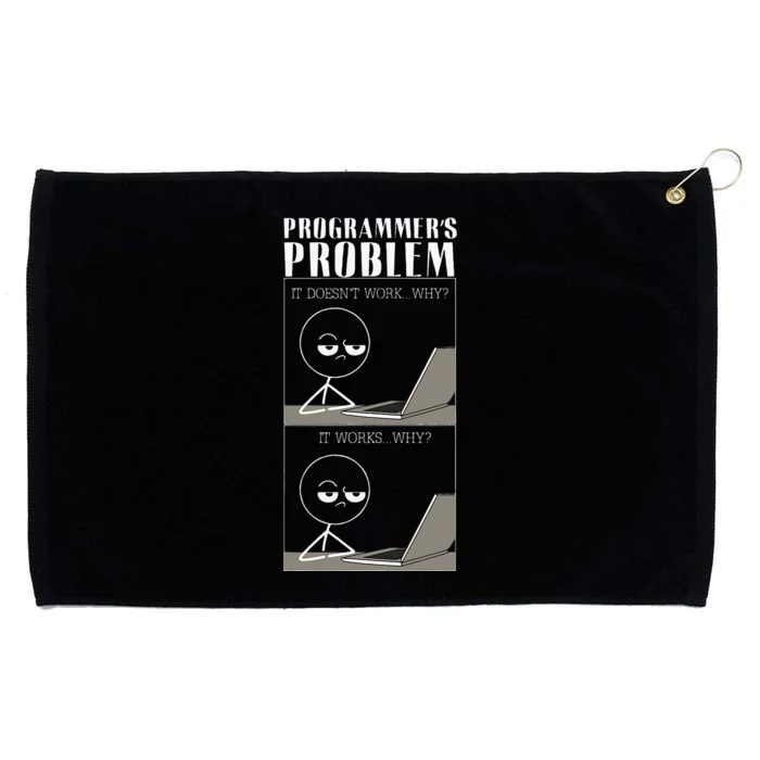 Funny Programmer Joke Coder Text Programming Coding Grommeted Golf Towel