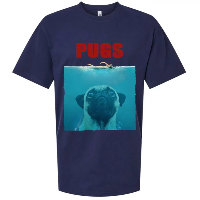 Funny Pug Jaws Sueded Cloud Jersey T-Shirt