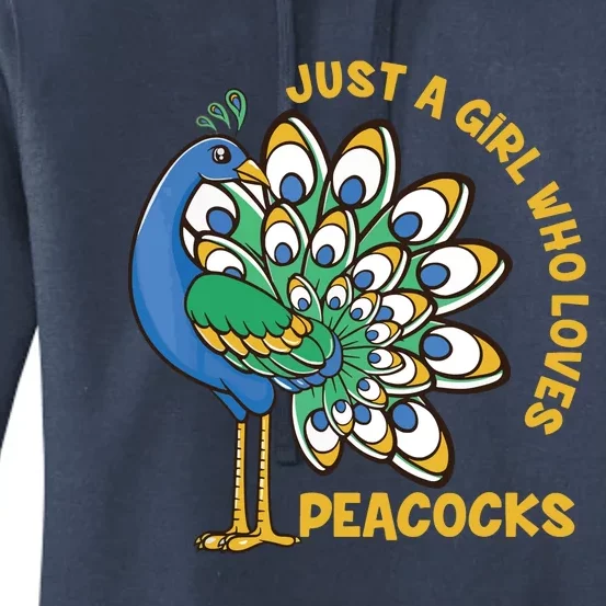 Funny Peacock Just A Who Loves Peacocks Women's Pullover Hoodie