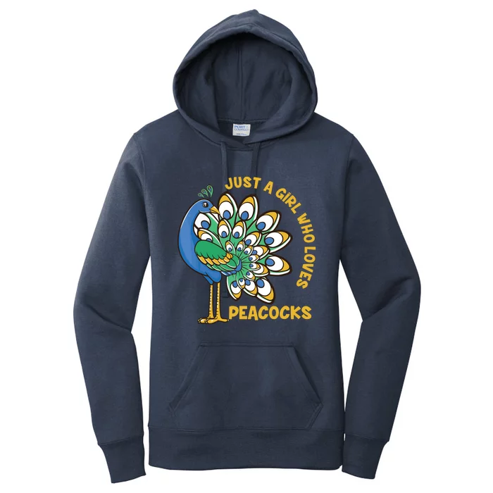 Funny Peacock Just A Who Loves Peacocks Women's Pullover Hoodie