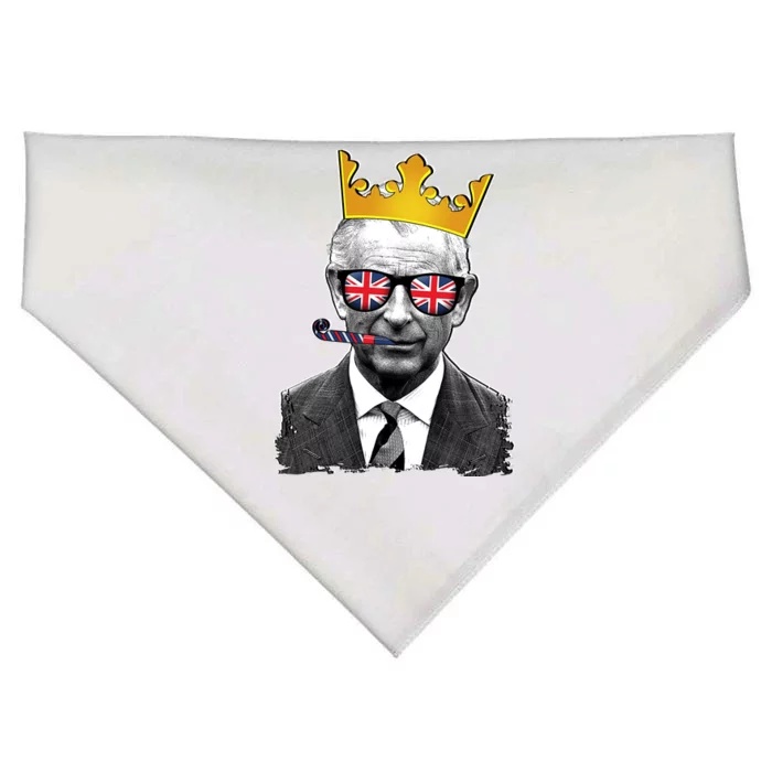 Funny Party King Coronation Prince King Charles USA-Made Doggie Bandana