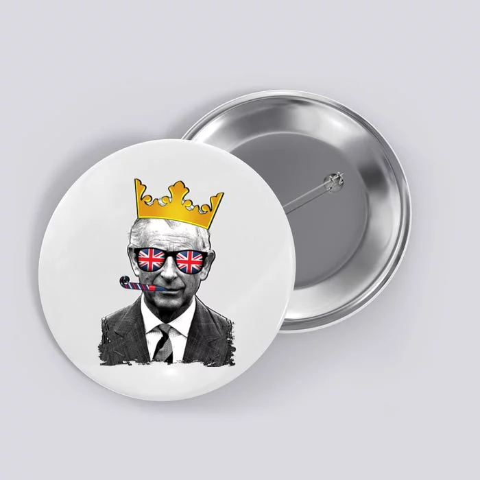 Funny Party King Coronation Prince King Charles Button