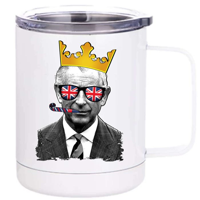 Funny Party King Coronation Prince King Charles Front & Back 12oz Stainless Steel Tumbler Cup