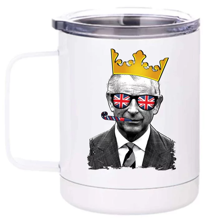 Funny Party King Coronation Prince King Charles Front & Back 12oz Stainless Steel Tumbler Cup