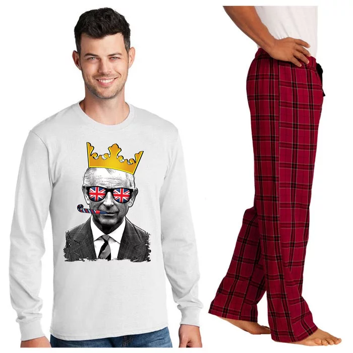 Funny Party King Coronation Prince King Charles Long Sleeve Pajama Set