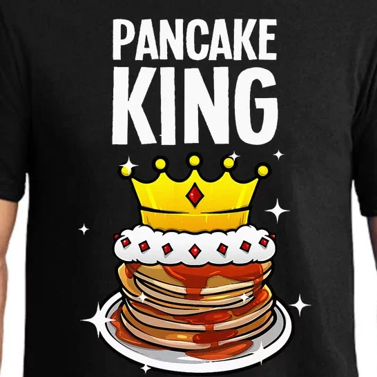 Funny Pancake King Design For Pancake Lover Pajama Set