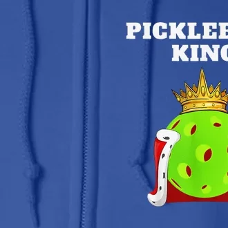 Funny Pickleball King For Pickleball Player Full Zip Hoodie