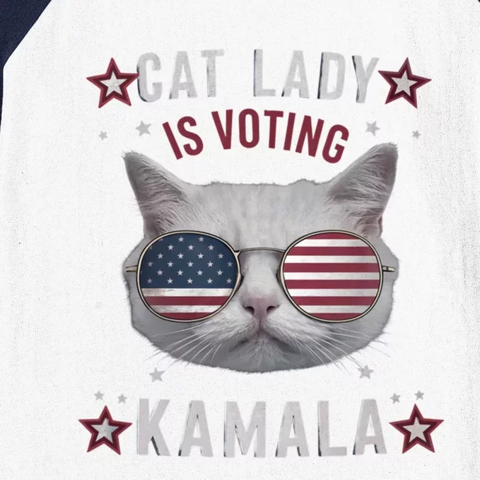 Funny President Kamalaharris Cats For Kamala 2024 Great Gift Baseball Sleeve Shirt