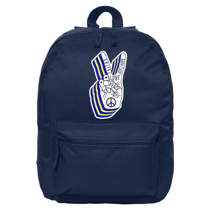 Faith Peace Love 16 in Basic Backpack