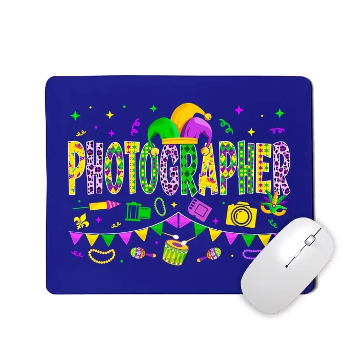 Funny Photographer Lover Mardi Gras Carnival Party Funny Gift Mousepad