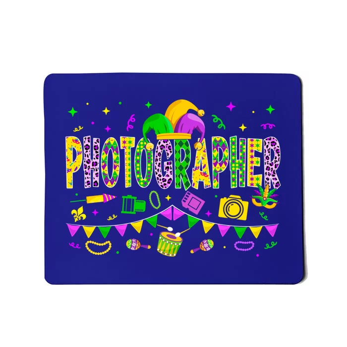 Funny Photographer Lover Mardi Gras Carnival Party Funny Gift Mousepad