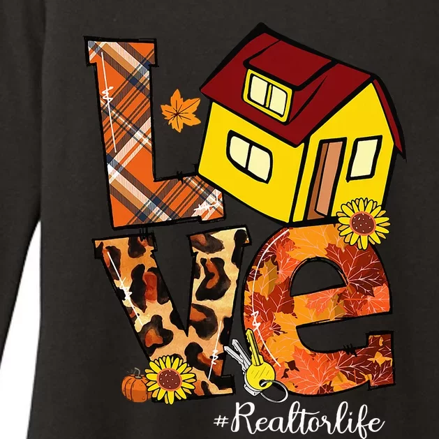 Fall Pumpkin Leopard Realtor Life Thanksgiving Womens CVC Long Sleeve Shirt