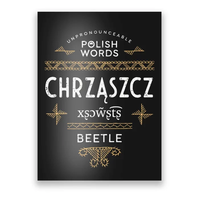 Funny Polish Language Beetle Poster