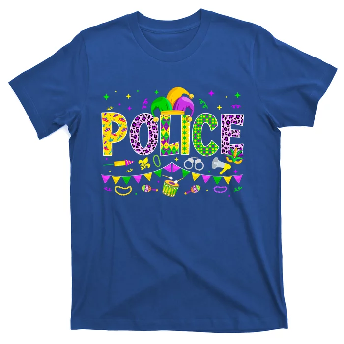 Funny Police Lover Mardi Gras Carnival Party Cool Gift T-Shirt