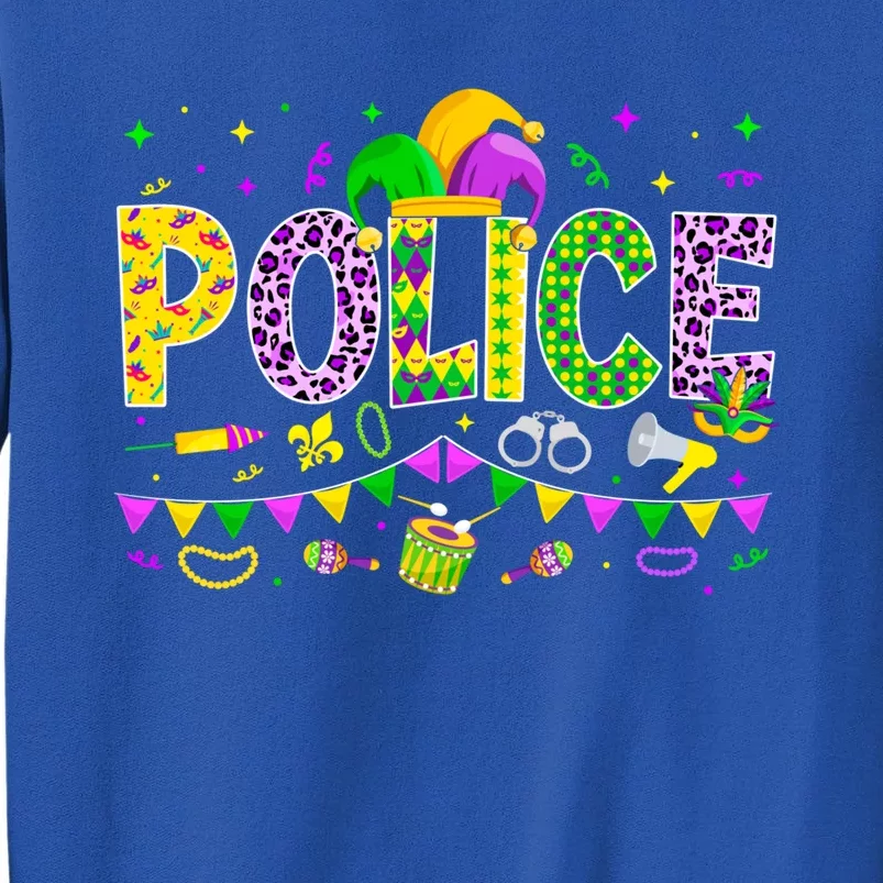 Funny Police Lover Mardi Gras Carnival Party Cool Gift Tall Sweatshirt