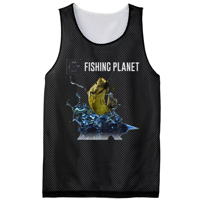 Fishing Planet LargeMouth Bass Mesh Reversible Basketball Jersey Tank