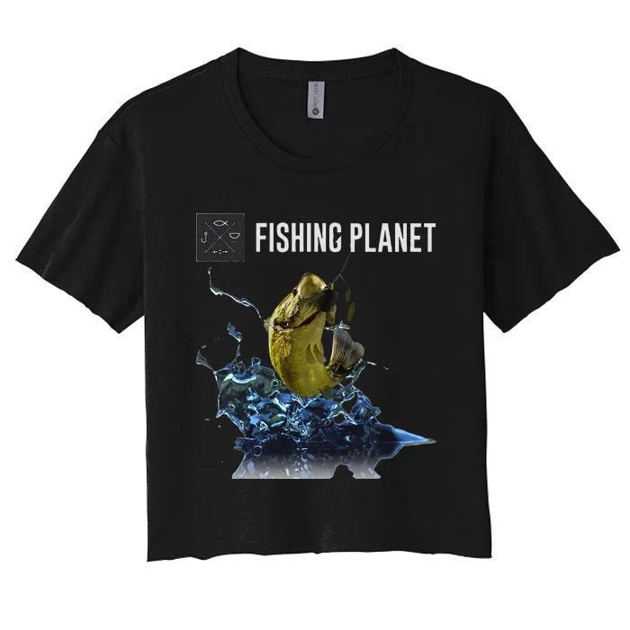 Fishing Planet LargeMouth Bass Women's Crop Top Tee