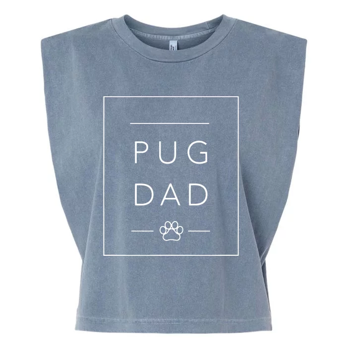 Funny Pug Lover Dog Dad Tee Minimalist Pug Dog Lover Garment-Dyed Women's Muscle Tee