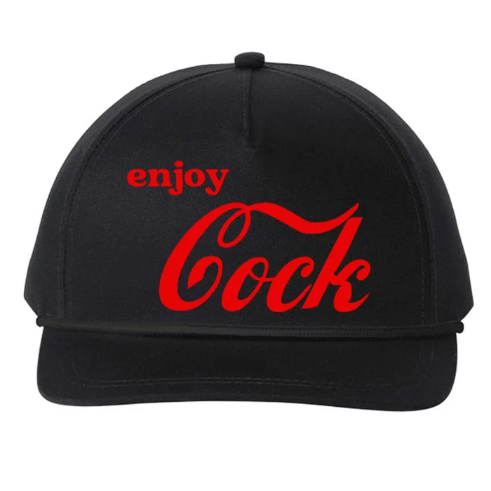 Funny Parody Logo Enjoy Cock Snapback Five-Panel Rope Hat