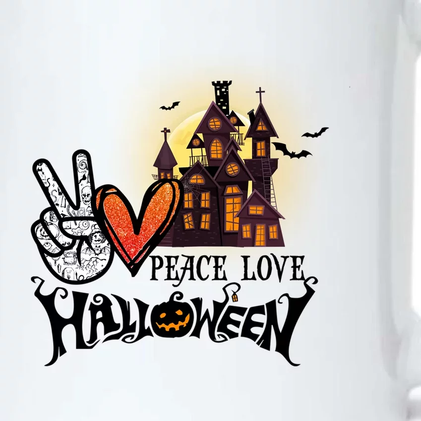 Funny Peace Love Halloween Spiders Bats Horror Moon Costumes Cool Gift Black Color Changing Mug