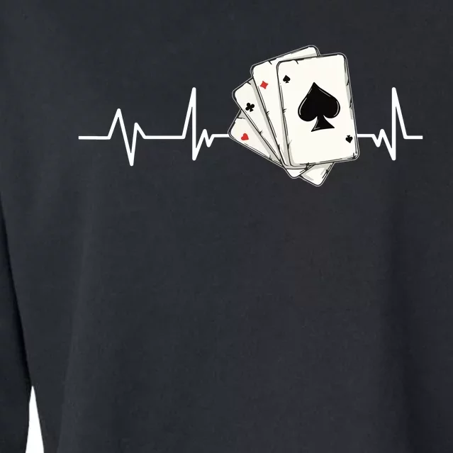 Funny Poker Lover Design For Gamblers Poker Player Cropped Pullover Crew