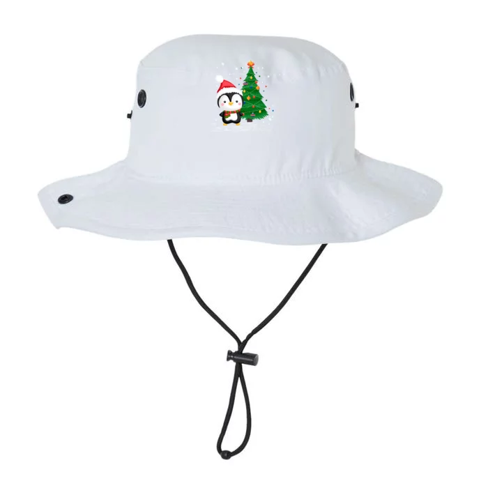 Funny Penguin Lover Gift Santa Hat Penguin Christmas Cool Gift Legacy Cool Fit Booney Bucket Hat