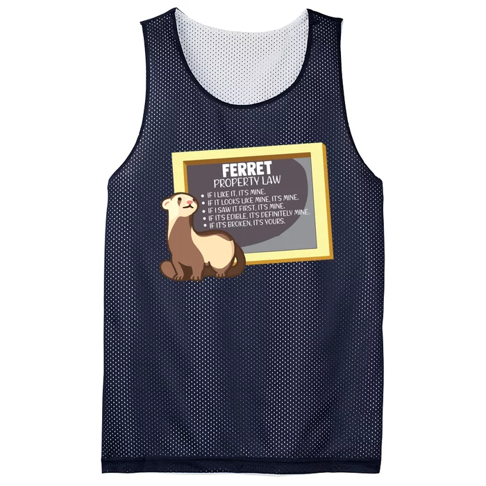 Ferret Property Laws Five Statements Ferret Lovers Funny Mesh Reversible Basketball Jersey Tank