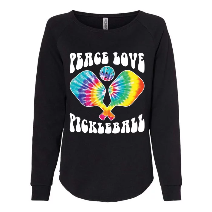 Funny Peace Love Pickleball Vintage Design Womens California Wash Sweatshirt