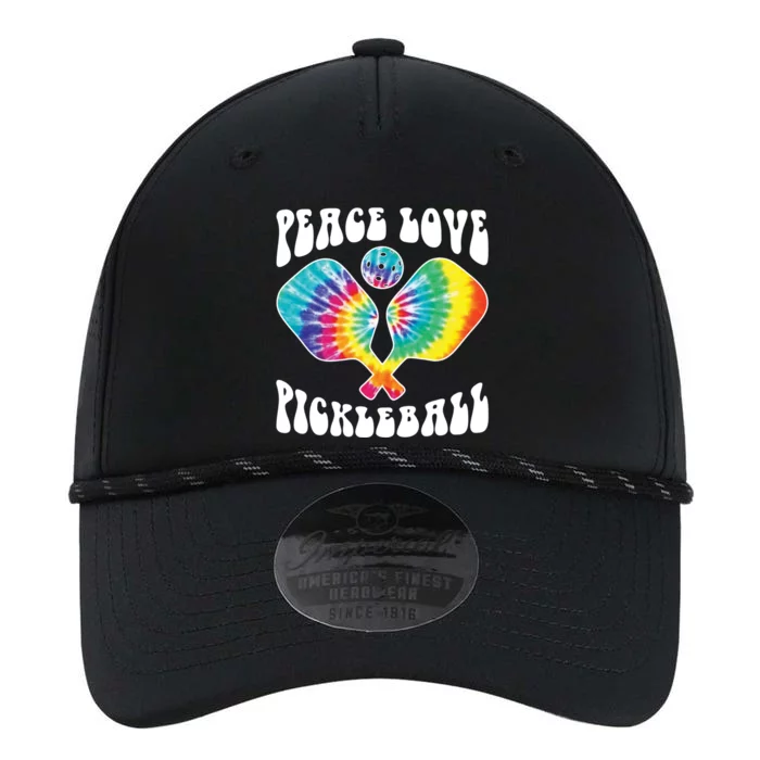 Funny Peace Love Pickleball Vintage Design Performance The Dyno Cap