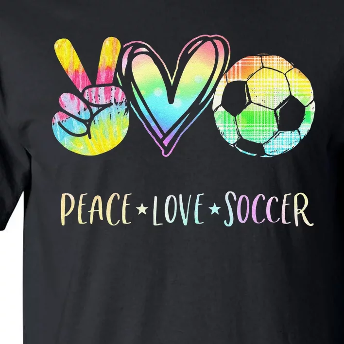 Funny Peace Love Soccer Cute Design Heart Ball Tall T-Shirt