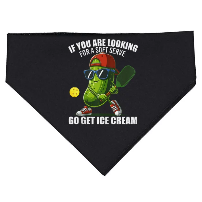 Funny Pickleball Lover Quirky Design USA-Made Doggie Bandana