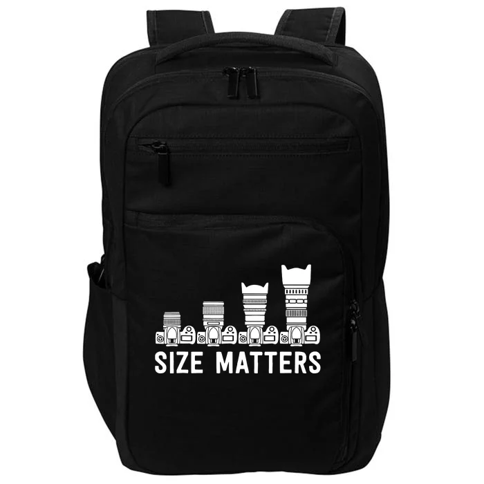 Funny Photography Lens Size Matters Impact Tech Backpack