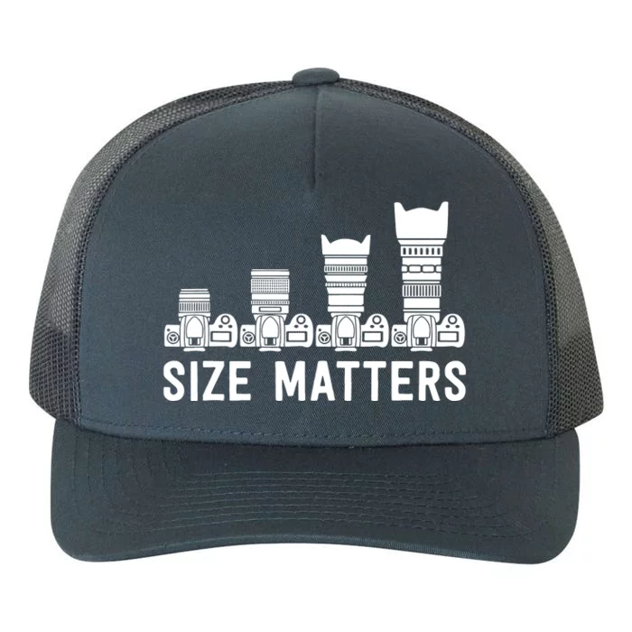 Funny Photography Lens Size Matters Yupoong Adult 5-Panel Trucker Hat