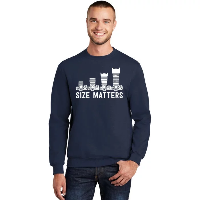 Funny Photography Lens Size Matters Sweatshirt