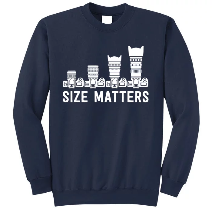 Funny Photography Lens Size Matters Sweatshirt